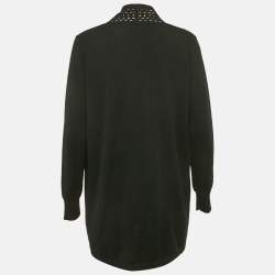 Sandro Black Wool Blend Open Front Cardigan M