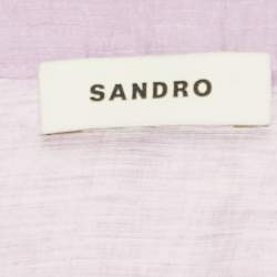 Sandro Light Purple Linen Cut-Out Mini Dress XS