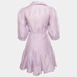 Sandro Light Purple Linen Cut-Out Mini Dress XS