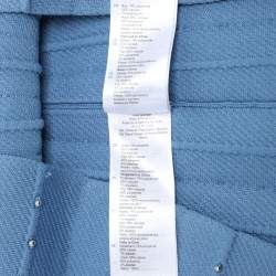 Pre Owned Sandro Blue Knit Embellished Dress S