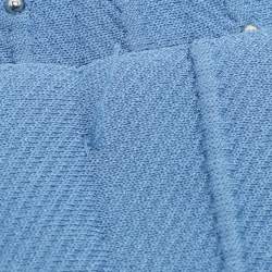 Pre Owned Sandro Blue Knit Embellished Dress S