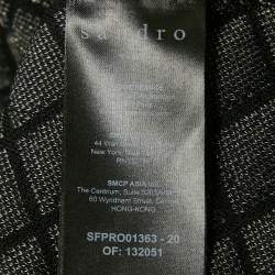 Sandro Black Quilted Knit Sleeveless Mini Dress S