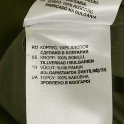 Sandro Olive Green Cotton Long Sleeve Top L