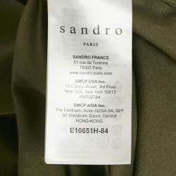 Sandro Olive Green Cotton Long Sleeve Top L