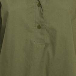 Sandro Olive Green Cotton Long Sleeve Top L
