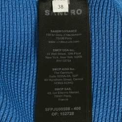 Sandro Blue Knit Mini Skirt M