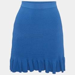Sandro Blue Knit Mini Skirt M