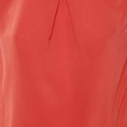 Sandro Red Silk Metal Trim Detail Sleeveless Top L