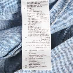 مملوكة مسبقًا Sandro Blue Cotton Gabardine Zip-Up Alma Playsuit M
