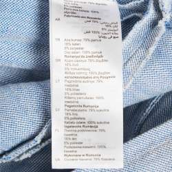 مملوكة مسبقًا Sandro Blue Cotton Gabardine Zip-Up Alma Playsuit M