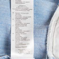 مملوكة مسبقًا Sandro Blue Cotton Gabardine Zip-Up Alma Playsuit M