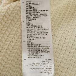 Sandro Cream Crochet Nino Denim Detail Jacket L