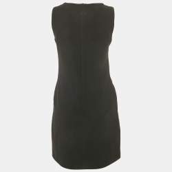 Pre Owned Sandro Black Crepe Bow Detail Mini Dress S