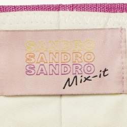 Pre Owned Sandro Pink Crepe Pleated Shorts S