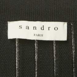 Sandro Black Knit Pleated Mini Skirt XS