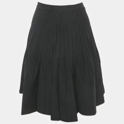 Sandro Black Knit Pleated Mini Skirt XS