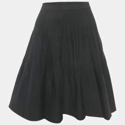 Sandro Black Knit Pleated Mini Skirt XS