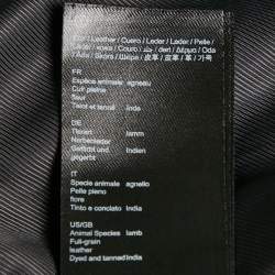 Pre Owned Sandro Black Leather Zip-Up Biker Jacket M