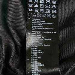 Pre Owned Sandro Black Leather Zip-Up Biker Jacket M