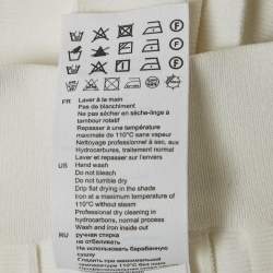 Pre Owned Sandro White Rib Knit Pleated Mini Skirt S