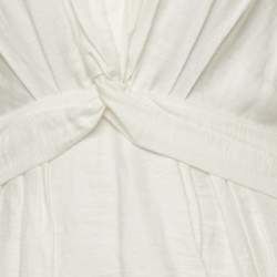 Pre Owned Sandro White Cotton Blend Mini Dress S