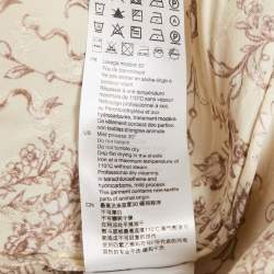 Pre Owned Sandro Yellow Floral Print Crepe V-Neck Midi Dress S   