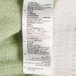 Pre Owned Sandro Green Tweed Button Front Double Breasted Mini Dress S