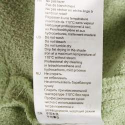 Pre Owned Sandro Green Tweed Button Front Double Breasted Mini Dress S