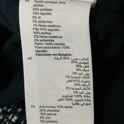 Pre Owned Sandro Navy Blue Tweed Mini Skirt XS