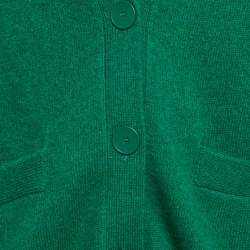 Pre Owned Sandro Green Wool Knit Buttoned Cardigan S
