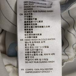 مملوكة مسبقًا Sandro White Printed Crepe and Silk Trim Mini Dress S