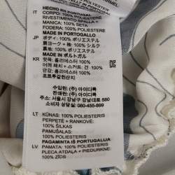 مملوكة مسبقًا Sandro White Printed Crepe and Silk Trim Mini Dress S