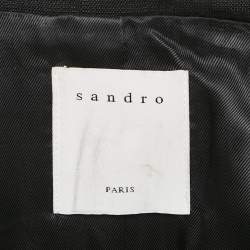 Pre Owned Sandro Black Crepe Tailored Blazer XS
