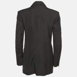 Pre Owned Sandro Black Crepe Tailored Blazer XS