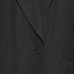 Pre Owned Sandro Black Crepe Tailored Blazer XS