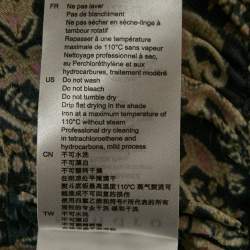 Pre Owned Sandro Black Lace Trim Paisley Print Crepe Midi Dress XS 