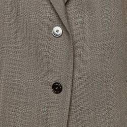 Pre Owned Sandro Brown Wool Oversized Blazer & Shorts XL