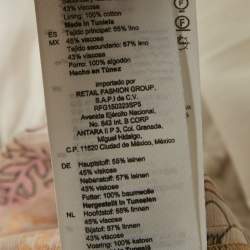 Pre Owned Sandro Beige Floral Print Linen Blend Mini Dress M