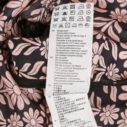 Pre Owned Sandro Pink Floral Printed Silk Mini Dress M