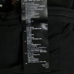 Pre Owned Sandro Black Keep On Dancing Print Crepe Malka Midi Dress M