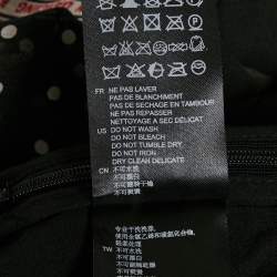 Pre Owned Sandro Black Keep On Dancing Print Crepe Malka Midi Dress M