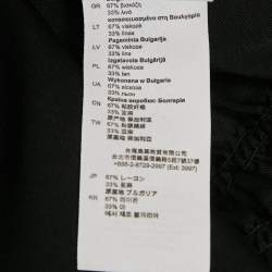 Pre Owned Sandro Black Gabardine Ruffle Trim Mini Dress S