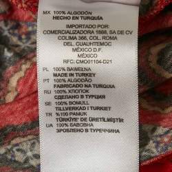Pre Owned Sandro Red Printed Jersey T-Shirt L