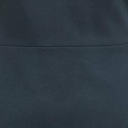 Pre Owned Sandro Navy Blue Jersey Lace and Velvet Detail Mini Dress S