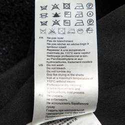 Pre Owned Sandro Black Tweed Contrast Collar Button Front Mini Dress S