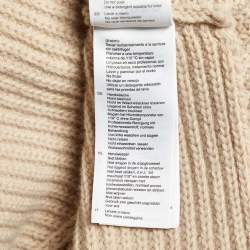 Pre Owned Sandro Beige Wool Knit Turtleneck Collar One Size