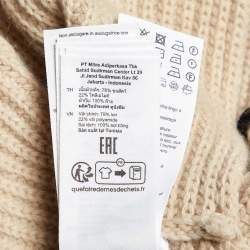 Pre Owned Sandro Beige Wool Knit Turtleneck Collar One Size