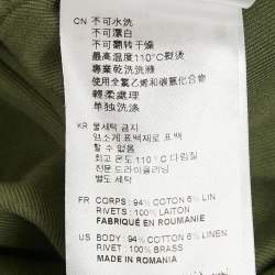 Pre Owned Sandro Green Cotton Studded Jacket S