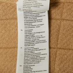 Pre Owned Sandro Camel Brown Boucle Cropped Jacket S