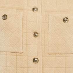 Pre Owned Sandro Camel Brown Boucle Cropped Jacket S